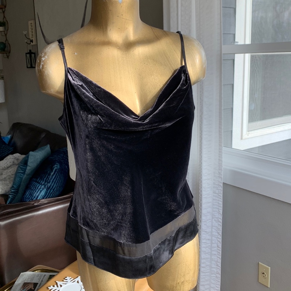 Victoria’s Secret velvet Tank Top Cami size L w/ cowl neck.